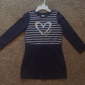 Girls sweater dress navy 7/8